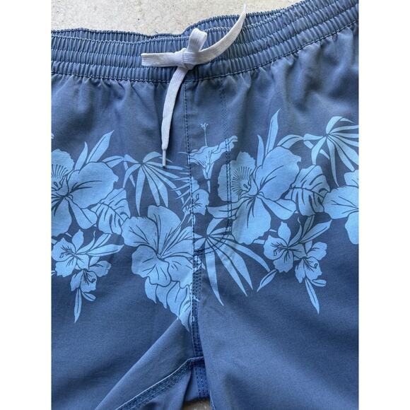 Jacks Surfboards Swim Trunks Mens Large Blue Floral Drawstring Casual Stretch - Picture 3 of 8